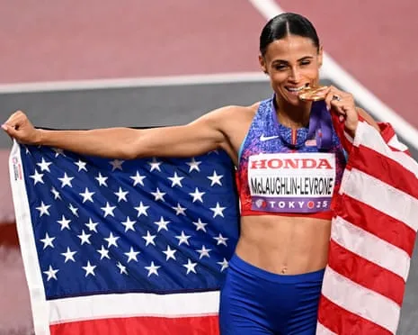 Sydney McLaughlin-Levrone runs speediest female 400m in four decades to win gold medal